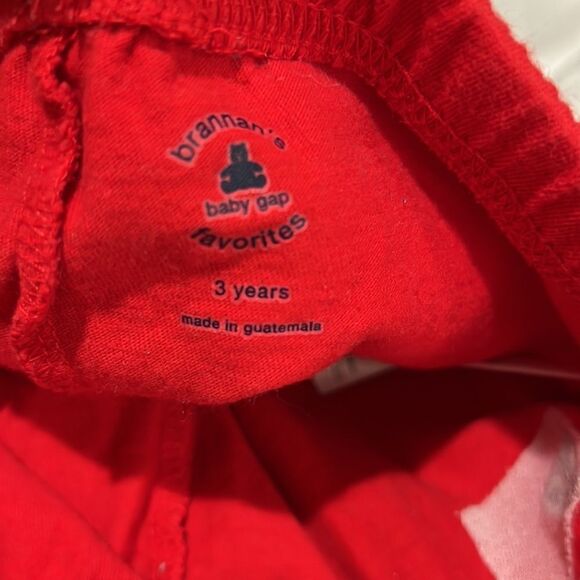 Baby Gap Brannan’s Favorites red cotton joggers EUC size 3 - Picture 7 of 9